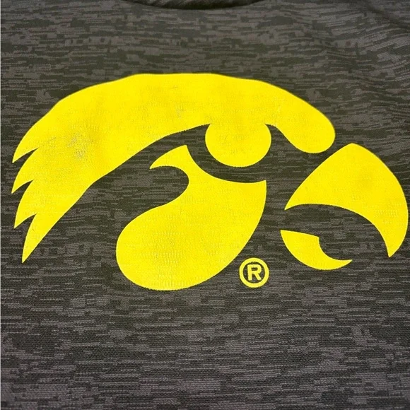 Fanatics Iowa Hawkeyes Black Hoodie with White Logo - Picture 3 of 4